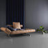 Ghia Sofa Bed Fabric with Leather / Legs Chromed Steel